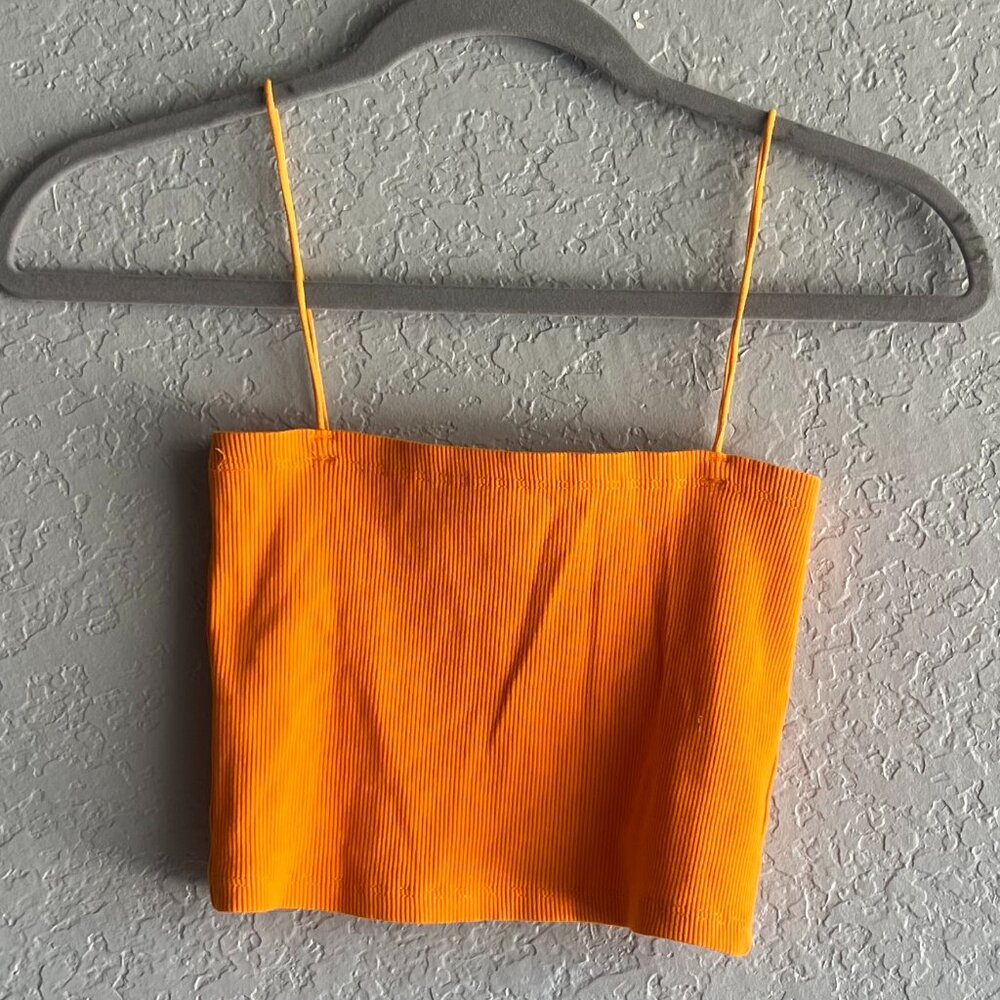 Zara Orange Tube Top with Straps